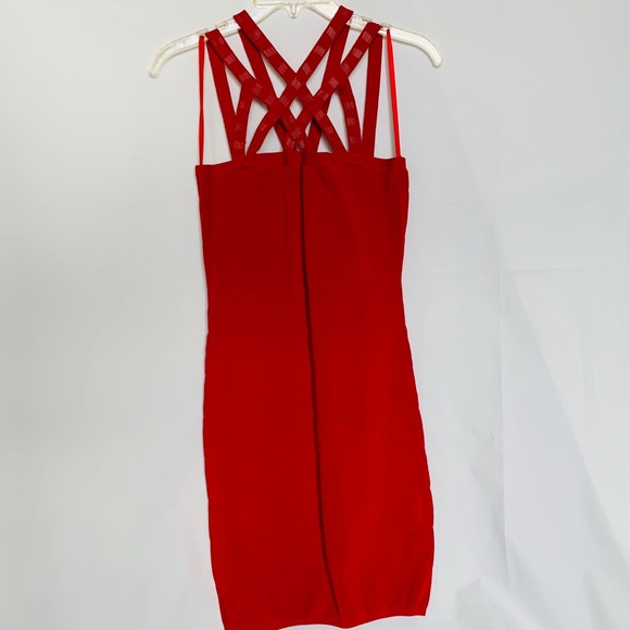 La Cite red stretchy coctail dress - Picture 1 of 6